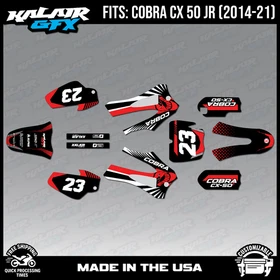 Graphics Kit for COBRA CX50 JR 2014-2021 FH Series - Red