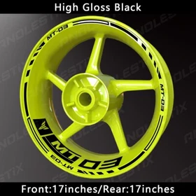 Reflective Motorcycle Wheel Sticker Rim Tape Decals Fits For YAMAHA MT03