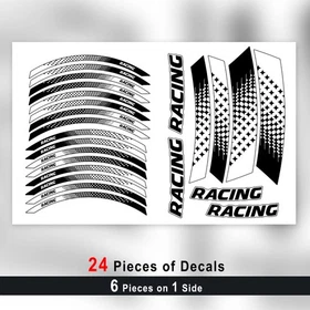 Black GP07 Road Bike Rim Sticker For Triumph STREET TRIPLE 765 RS Daytona 765