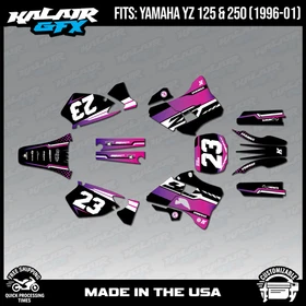 Graphics Kit for Yamaha YZ250 YZ125 (1996-2001) YZ 250 YZ 125 Viper - Pink Purp