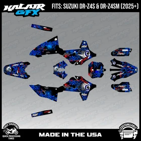 Graphics Kit for Suzuki DR-Z4S DR-Z4SM DRZ4SM 2025 2026 Core-BLUE