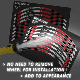 SH19 Red Reflective Wheel Sticker Tape For Suzuki SV 650X 19-20