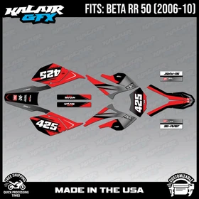 Graphics Kit for Beta RR50 (2006-2010) Screech Series - RED