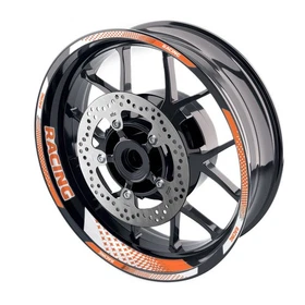 17 inch GP07 Orange Vinyl Wheel Rim Stickers For Kawasaki Z800 13 14 15 16 17 18