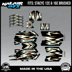 Graphics Kit for STACYC 12 EDRIVE and 16 EDRIVE BRUSHED Vizion Series - Teal