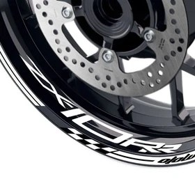 Rim Decor Sticker 17'' Wheel Check Pattern For Kawasaki ZX10RR Ninja 2017-2019