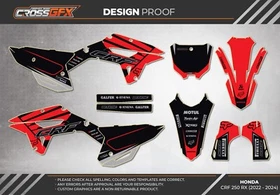 HONDA Complete Graphics CR CRF 50 70 80 85 100 110 125 150 230 250 450 R F RX L