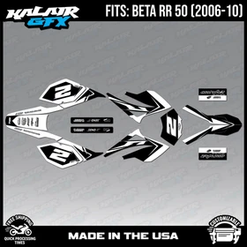 Graphics Kit for Beta RR50 (2006-2010) Razor Series - WHITE