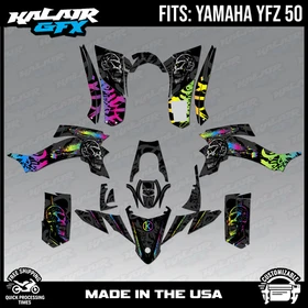 Graphics Kit for Yamaha YFZ 50 YFZ50 (All Years) Revolt Series - Rainbow