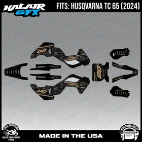 Graphics Kit for HUSQVARNA TC65 (2024) Velocity Series - Tan