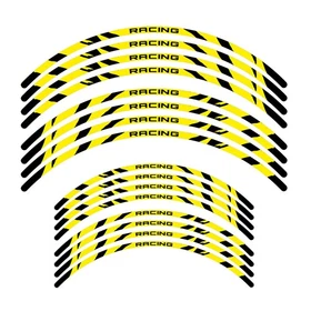 Yellow 21in 19in Front Rear Rim Wheel Sticker Decals For Yamaha YZ MX Dirt Bike