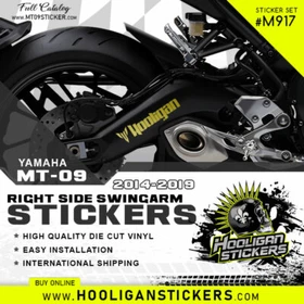 Yamaha FZ-09 MT-09 hooligan swingarm sticker [M917]