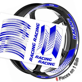 Blue Graphic Kit Motorcycle Rim Sticker  GP07 For Yamaha MT09 MT10 FZ07 FZ09