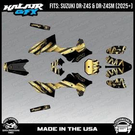 Graphics Kit for Suzuki DR-Z4S DR-Z4SM DRZ4SM 2025 2026 Whiplash-GOLD