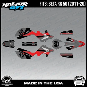 Graphics Kit for Beta RR50 (2011-2020) Orange-crew Series - RED