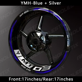 Reflective Motorcycle Wheel Sticker Rim Tape Decals Fits For YAMAHA MT03
