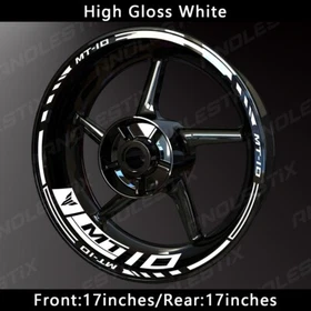 Reflective Motorcycle Wheel Sticker Rim Tape Decals Fits For YAMAHA MT10