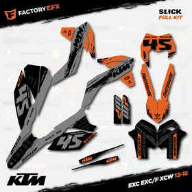 Gray & Orange Slick Graphics Kit fits KTM 13-16 EXC EXC/F XCW 125 250 300 450