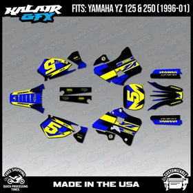 Graphics Kit for Yamaha YZ250 YZ125 (1996-2001) YZ 250 YZ 125 Turbo - Yellow