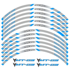 17`` CUSTOM RIM STRIPES WHEEL DECAL TAPE STICKER For 2018-2021 Yamaha MT-03 MT03