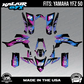 Graphics Kit for Yamaha YFZ 50 YFZ50 (All Years) Splash Series - Magenta