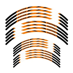 Orange 21in 19in Front Rear Rim Wheel Sticker Decals For Suzuki RM RMZ Dirt Bike