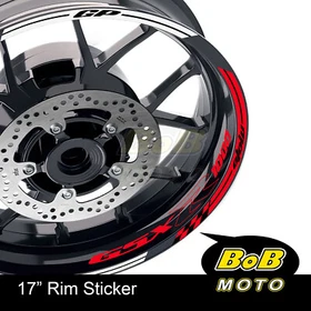 ORANGE 17" Rim Stickers Decals Custom AA02 For Suzuki GSXR 1000 01-20 17 18 19