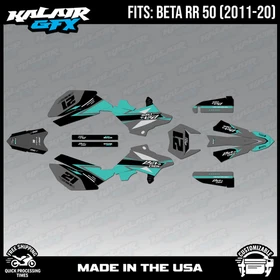 Graphics Kit for Beta RR50 (2011-2020) Orange-crew Series - TEAL