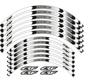 For HONDA CRF 450L/R/RL/X Reflective Outer Tire Rim Stickers Wheels Decal Tape