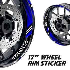Blue 17 inch Wheel Sticker Decal AX2 For Kawasaki Ninja 1000 11-19 18 17 16 15