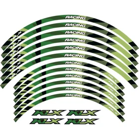 FOR KAWASAKI KLX 400R 2003-2005 400 2000-2016 21" 18" RIM STRIPES WHEEL STICKERS