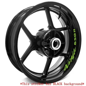 Wheel Rim Decal Letters Strips Stickers For Kawasaki NINJA 650R 2006-2018