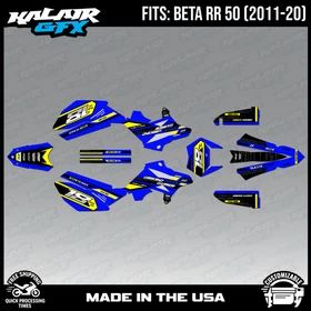Graphics Kit for Beta RR50 (2011-2020) Warrior Series - BLUE