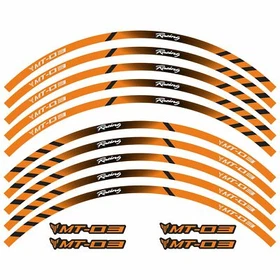 For Yamaha MT-03 17" Motorcycle Reflective Wheel Rim Tape Decal Stripes Sticker