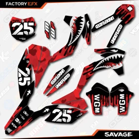 Red Savage Camo Graphics Kit fits KTM 13-15 SX SXF XC XCF 125 200 250 300 450
