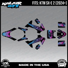 Graphics Kit for KTM Electric Mini SXE2 (2024+) Lethal Series - Magenta Shift