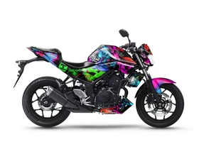 Complete Graphic Kit Decal Sticker "Purge" For Yamaha MT03 MT-03 2015-2023