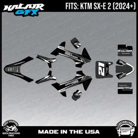 Graphics Kit for KTM Electric Mini SXE2 (2024+) OG Crew Series - White