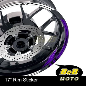17" Purple Rim Wheel Decals Stickers AA02 For Kawasaki Z750 04-11 06 07 08 09 10