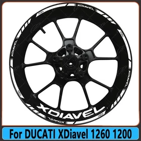 For DUCATI XDiavel 1260 1200 Wheel Hub Rim Decorative Decal Reflective Sticker