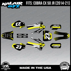 Graphics Kit for COBRA CX50 JR 2014-2021 FH Series - Yellow