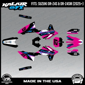 Graphics Kit for Suzuki DR-Z4S DR-Z4SM DRZ4SM 2025 2026 Shaders-MAGENTA-SHIFT
