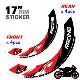 For Yamaha MT09 18-24 23 22 21 20 Wheel Inner Rim Stickers 17 inch S10B Red