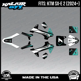 Graphics Kit for KTM Electric Mini SXE2 (2024+) Bash - TEAL