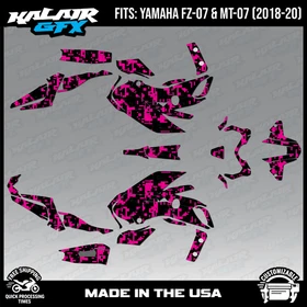 Graphics Kit for  YAMAHA FZ-07 MT-07 (2018-2020)  Digital Series - Magenta