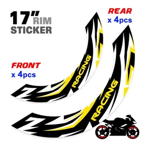 For Yamaha FZ10 MT-10 18-24 23 22 21 Wheel Inner Rim Stickers 17 inch S04B Red