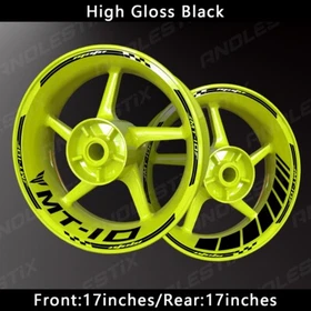 Reflective Motorcycle Wheel Sticker Rim Tape Decals Fits For YAMAHA MT10