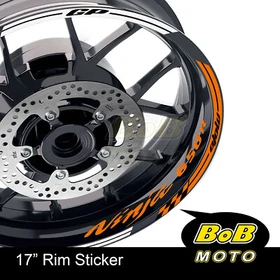 ORANGE 17" Rim Stickers Decals Custom AA02 For Kawasaki NINJA 650R 06-18 16 17