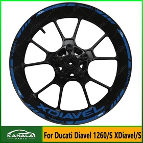 17" Wheel Hub Decal Rim Decoration Waterproof For Ducati Diavel 1260/S XDiavel/S