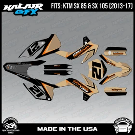 Graphics Kit for KTM 85SX 105SX SX85 SX105 (2013-2017) Guard Series - TAN